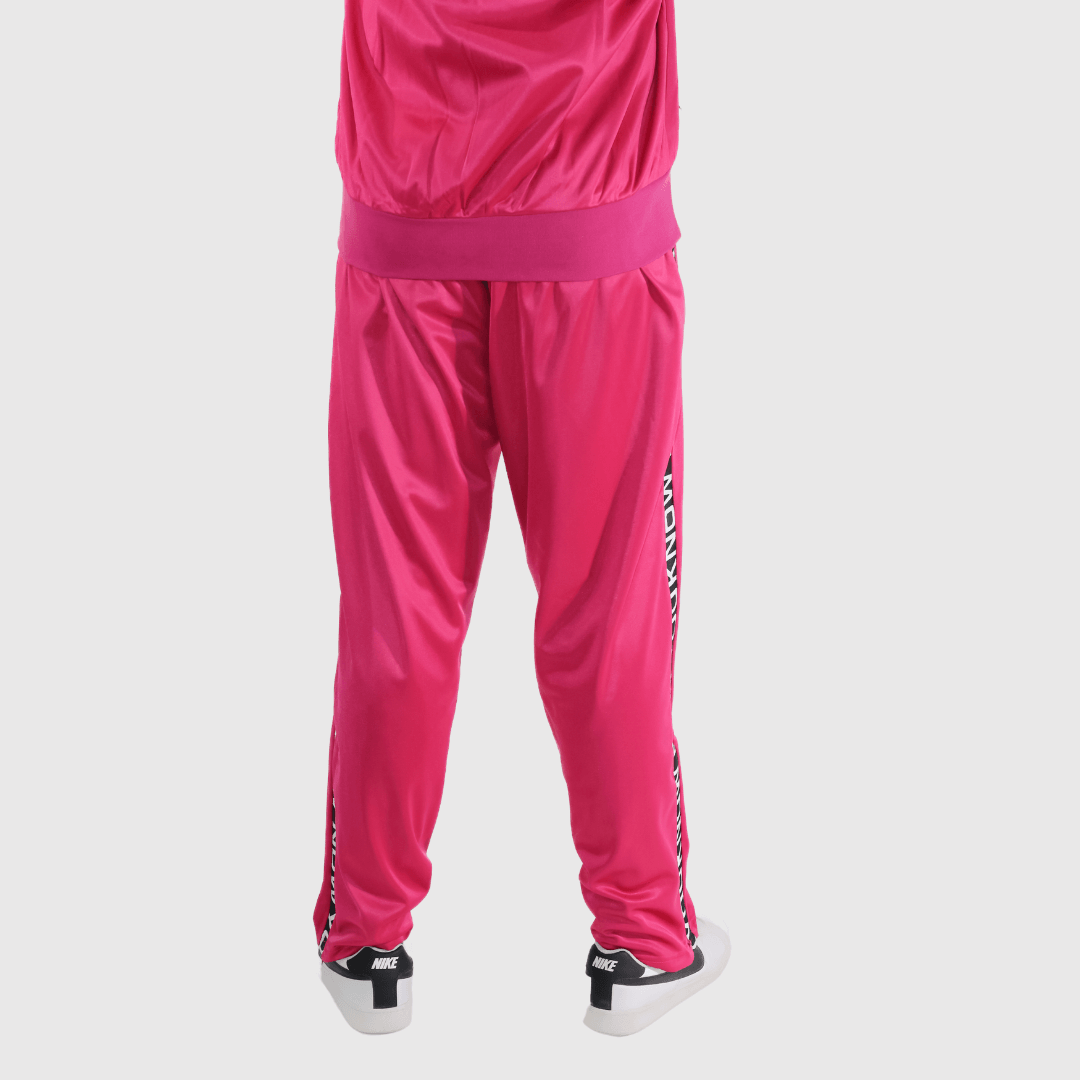 Pink Solid Straight Fit Track Pants
