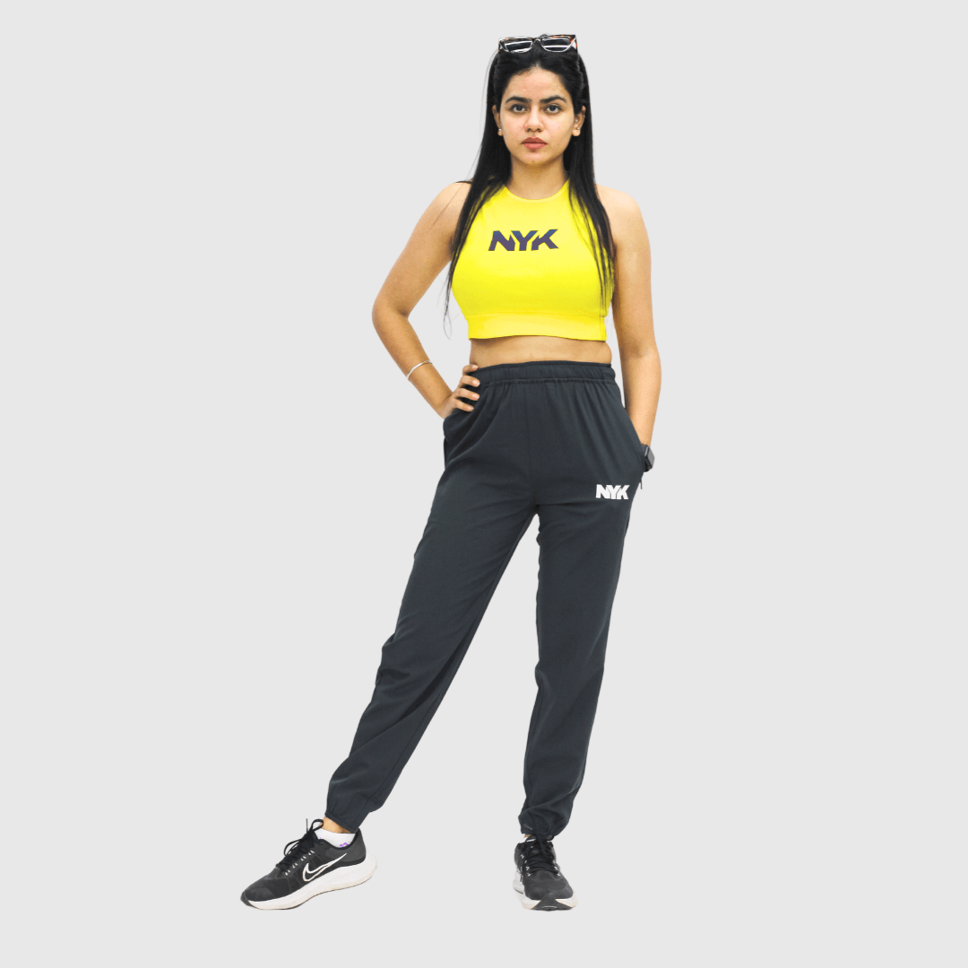 NYK Fitted Sleeveless Crop Top - Yellow