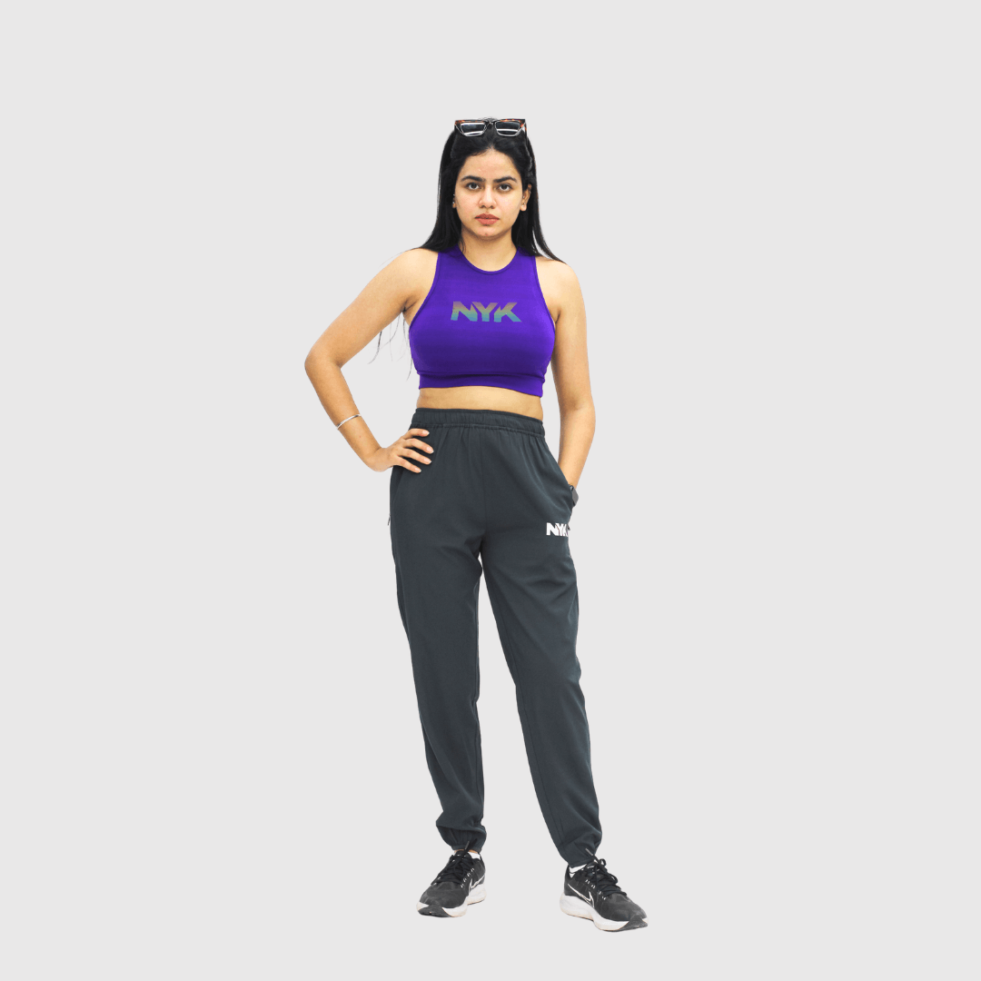 NYK Fitted Sleeveless Crop Top - Wild Purple