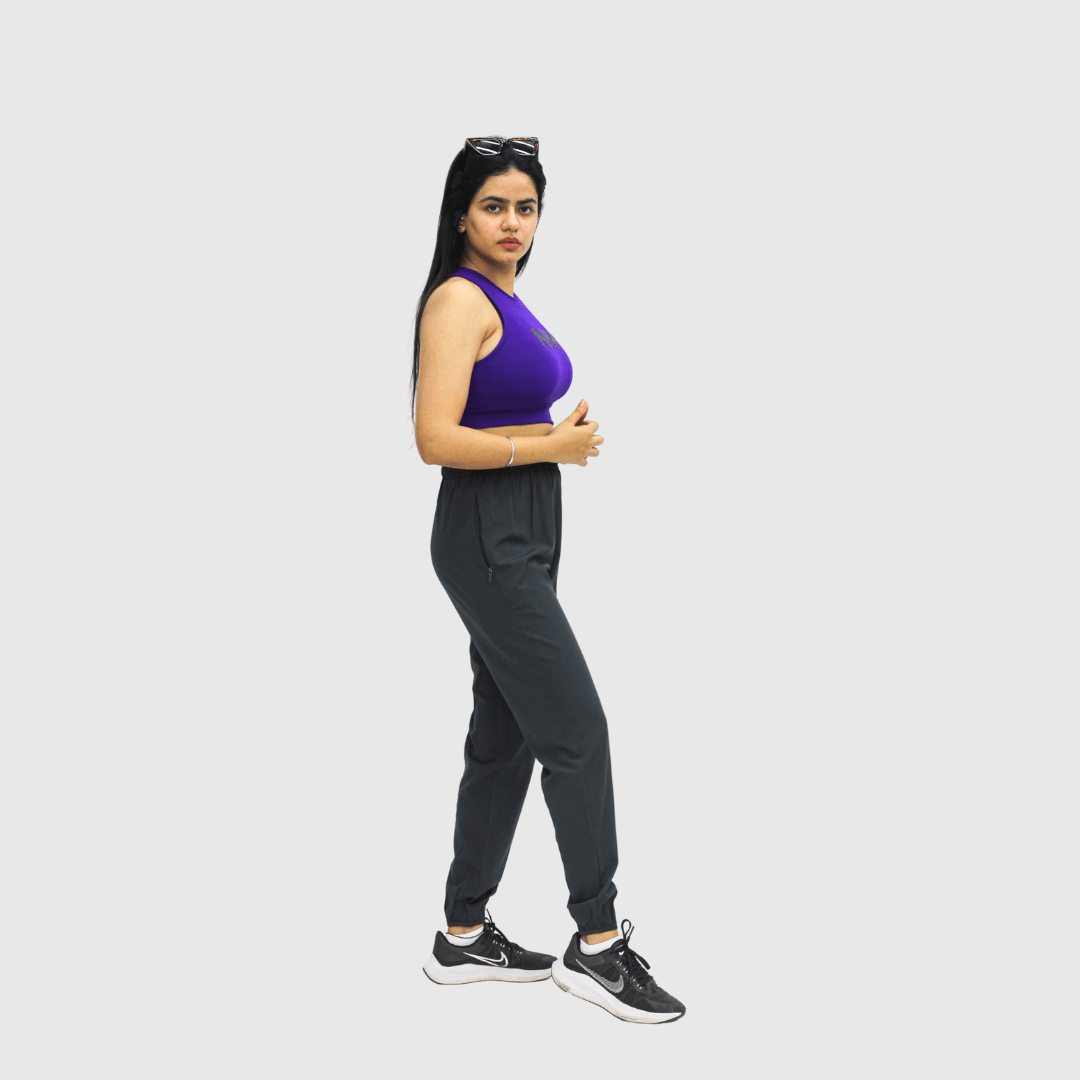 NYK Fitted Sleeveless Crop Top - Wild Purple