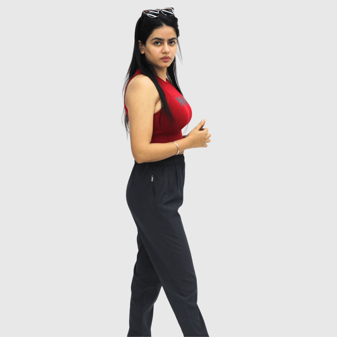 NYK Fitted Sleeveless Crop Top - Red