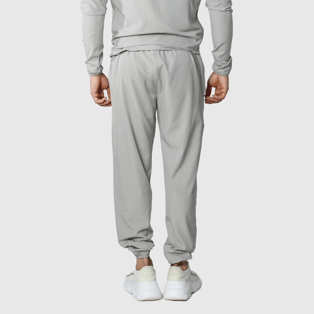 Grey Solid Comfortable Fit Windcheater Lower