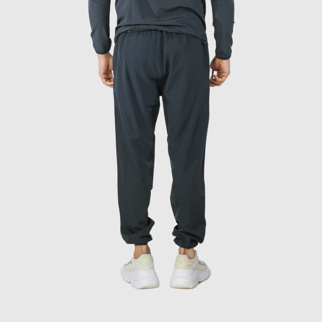 Dark Grey Solid Comfortable Fit Windcheater Lower