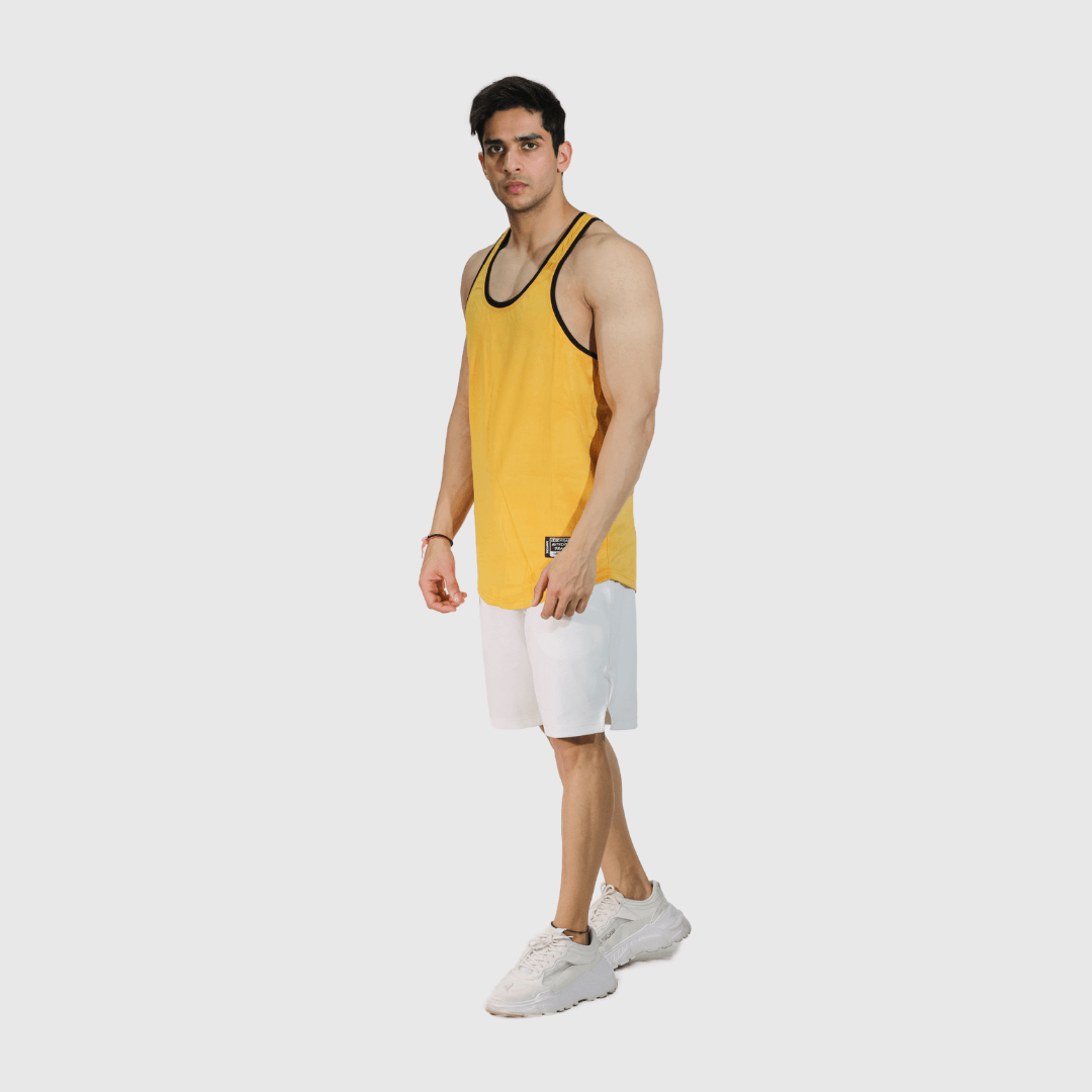 Yellow Velvet Comfortable Fit Vest