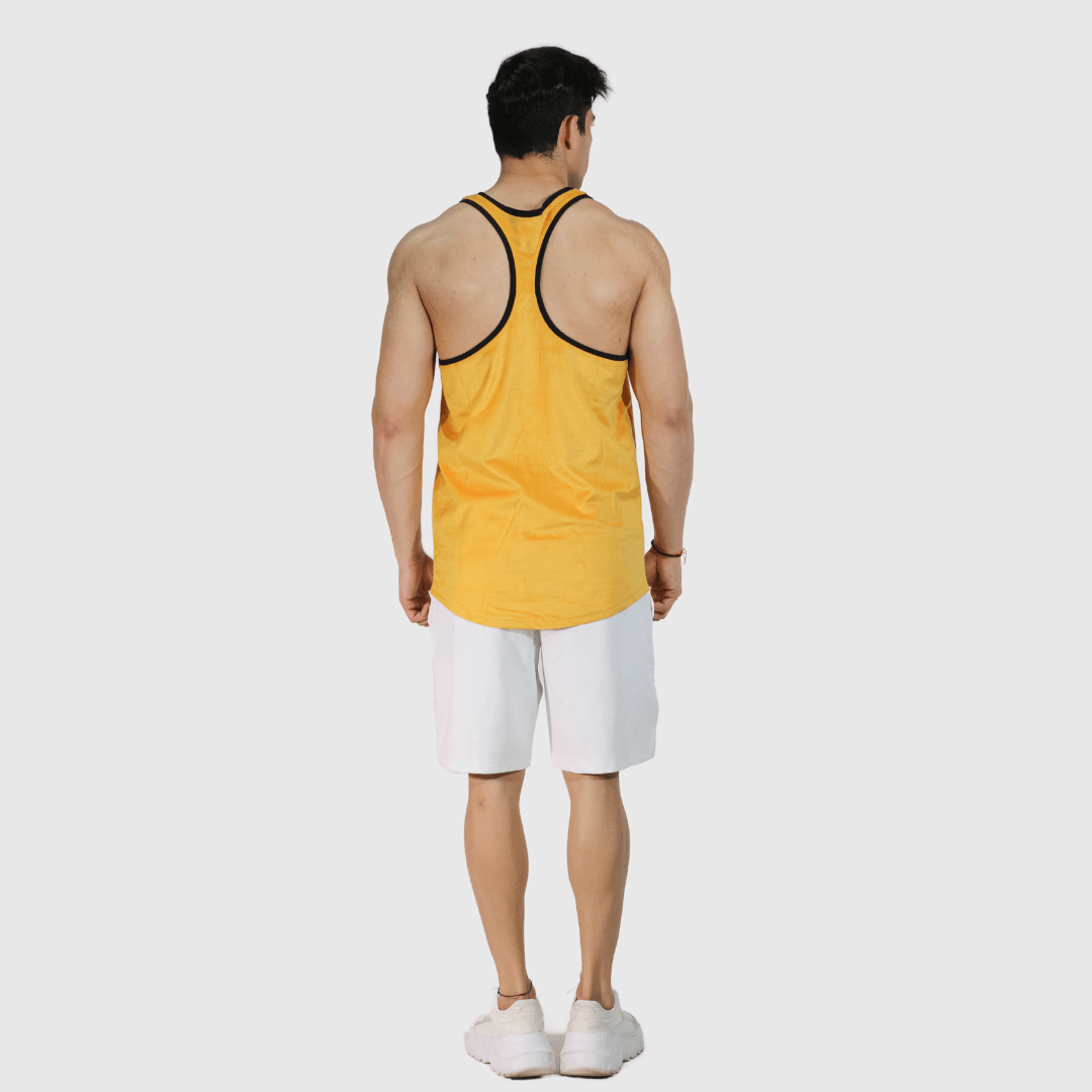 Yellow Velvet Comfortable Fit Vest