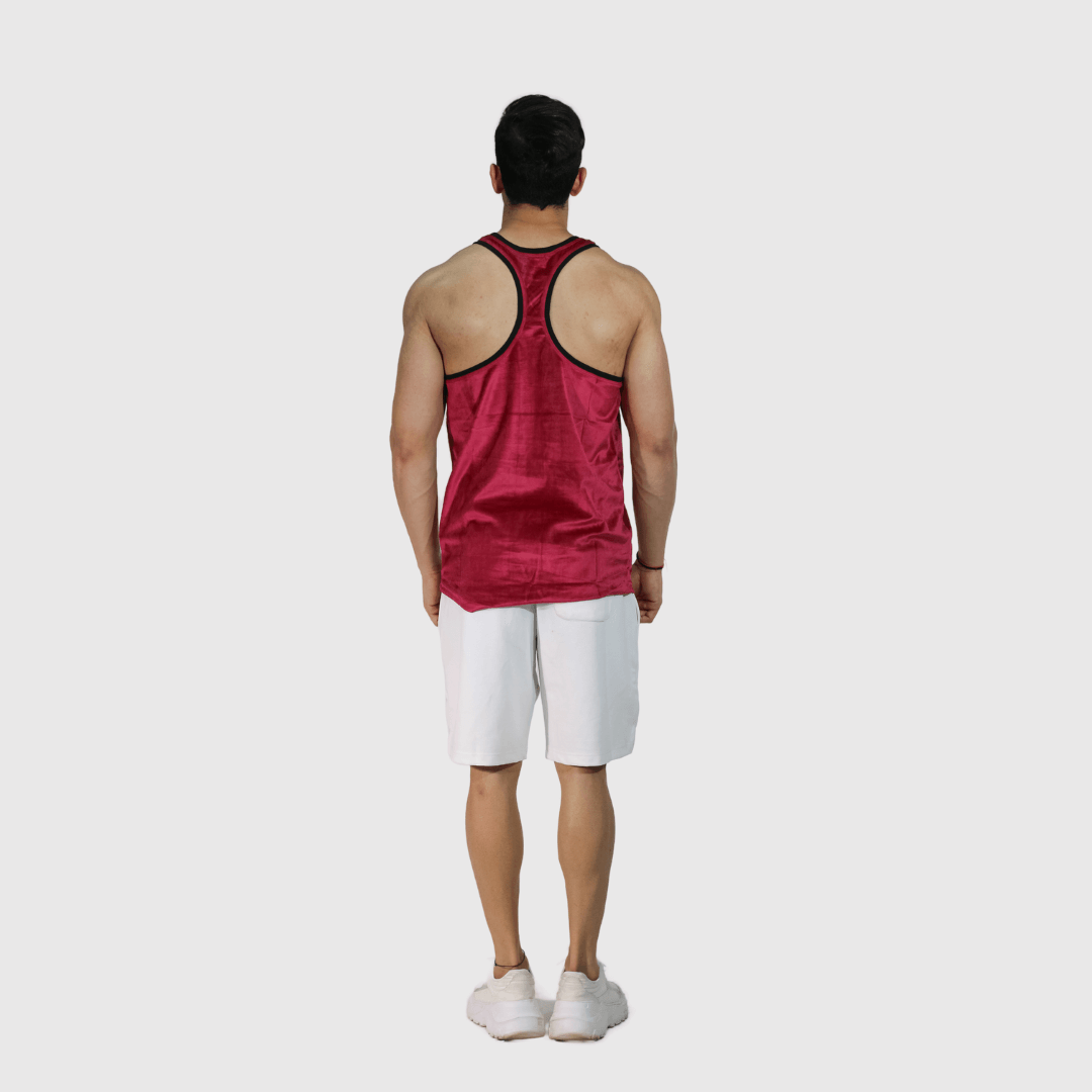 Hot Pink Velvet Comfortable Fit Vest