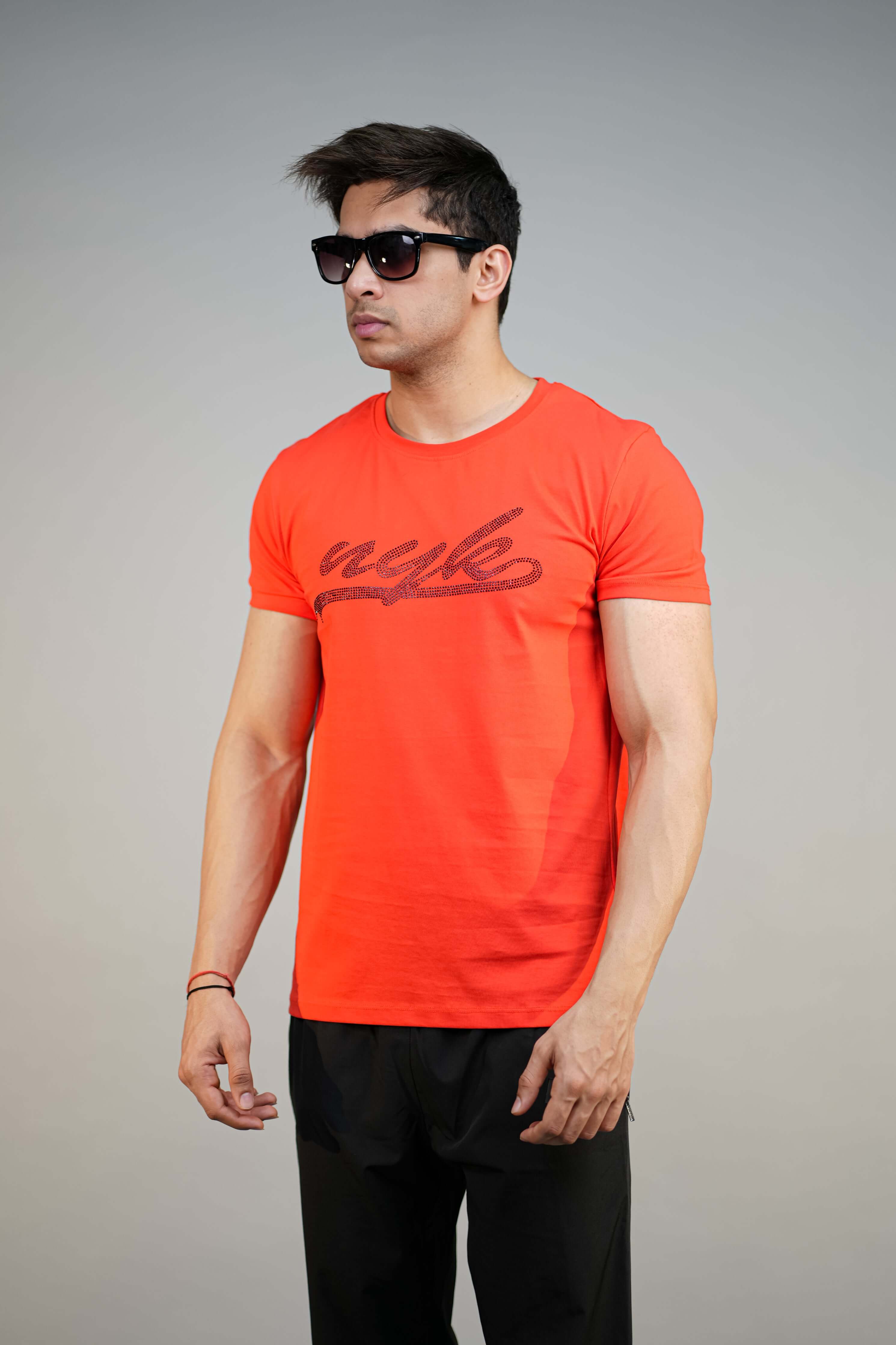 Red Printed Comfotable FIt T-Shirt