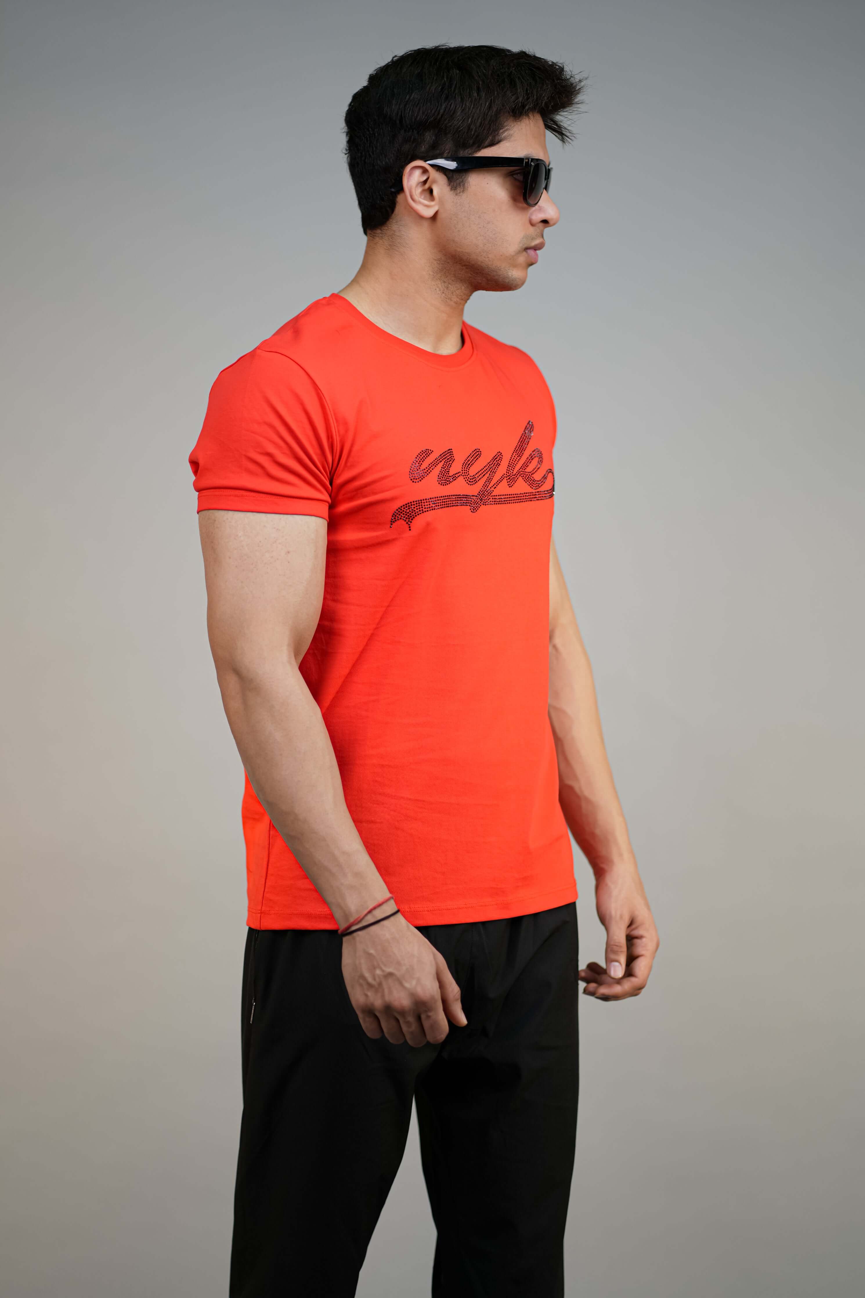 Red Printed Comfotable FIt T-Shirt