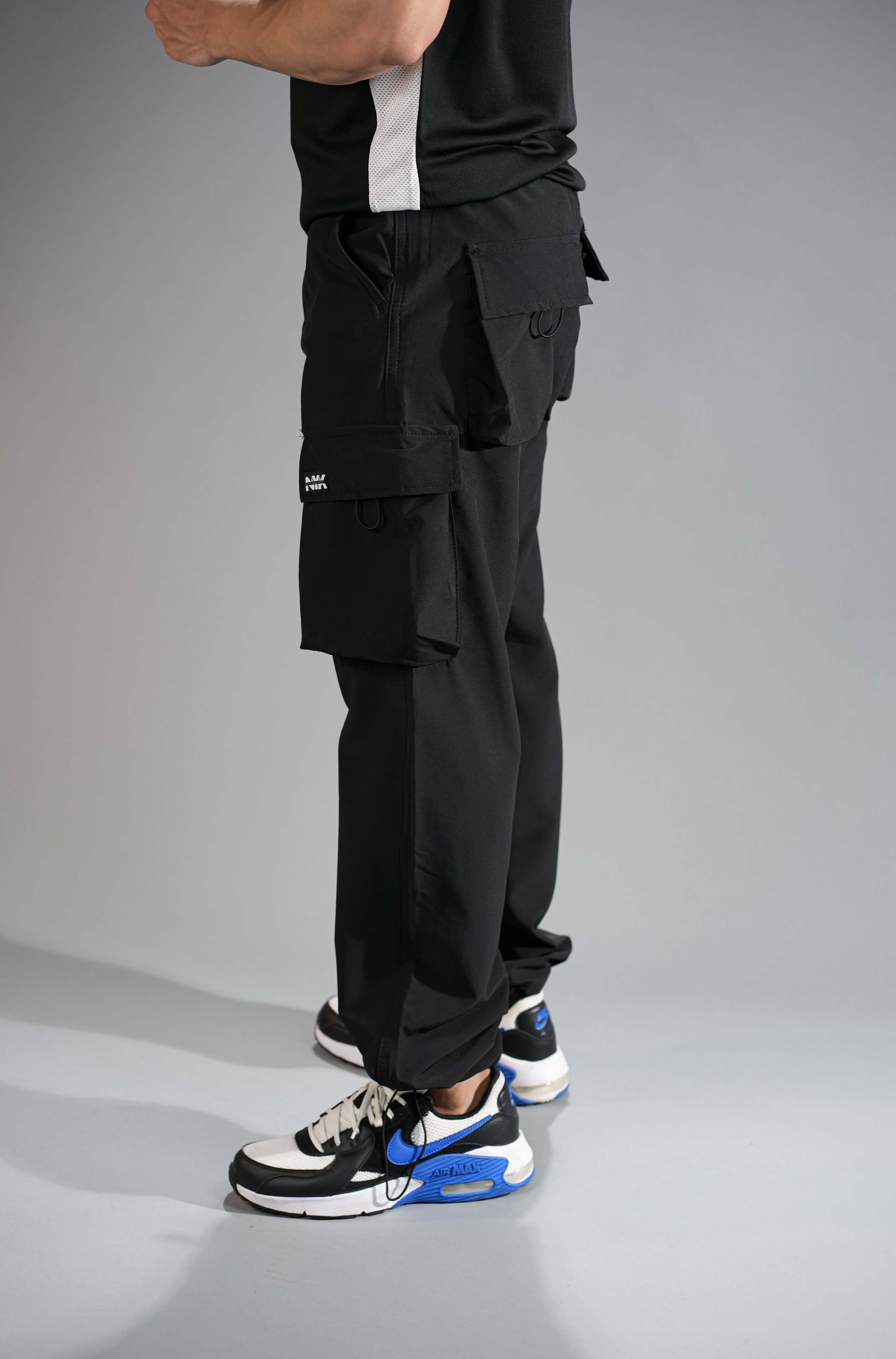 Black Relaxed Fit Cargo Pants