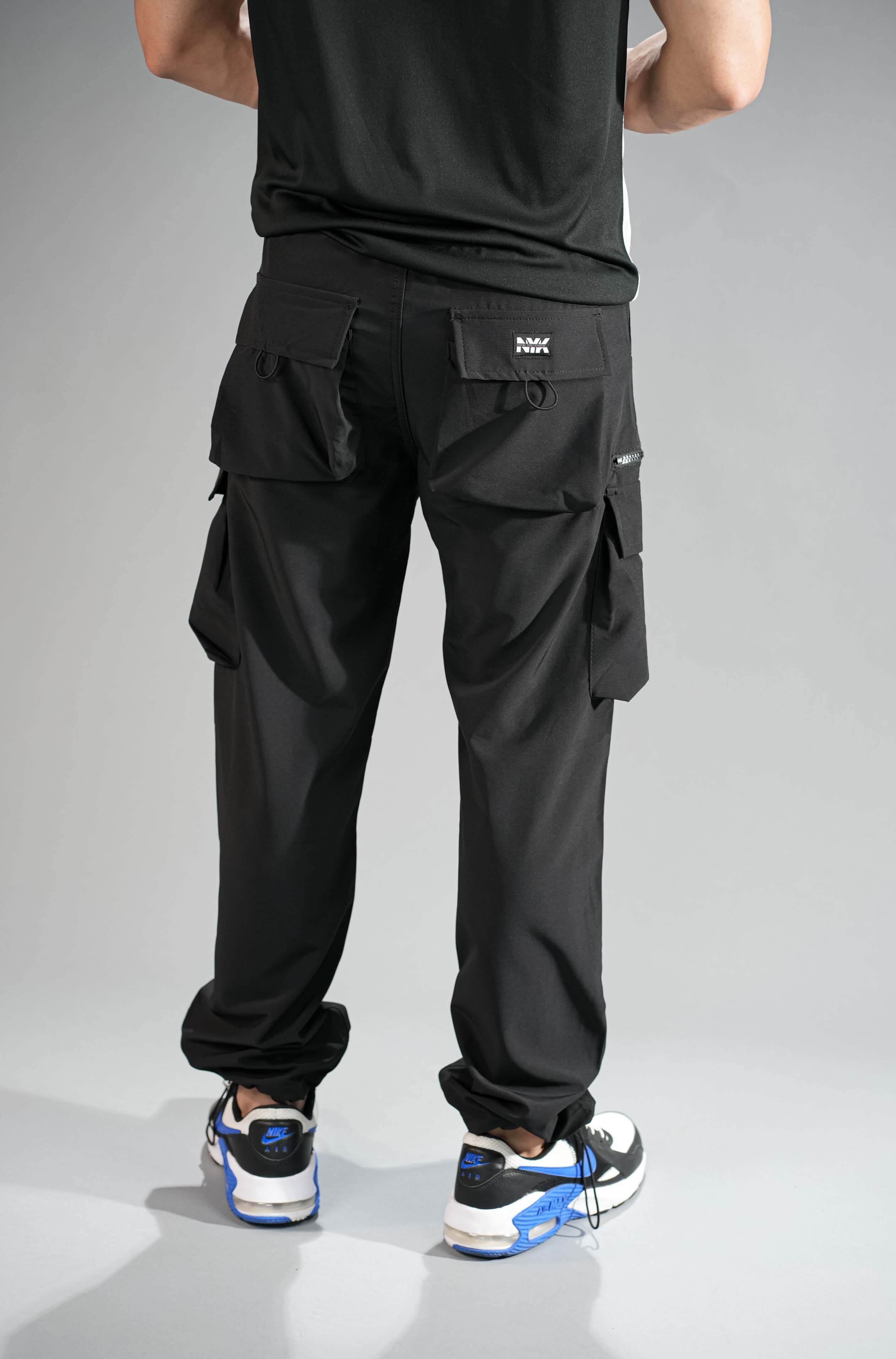Black Relaxed Fit Cargo Pants