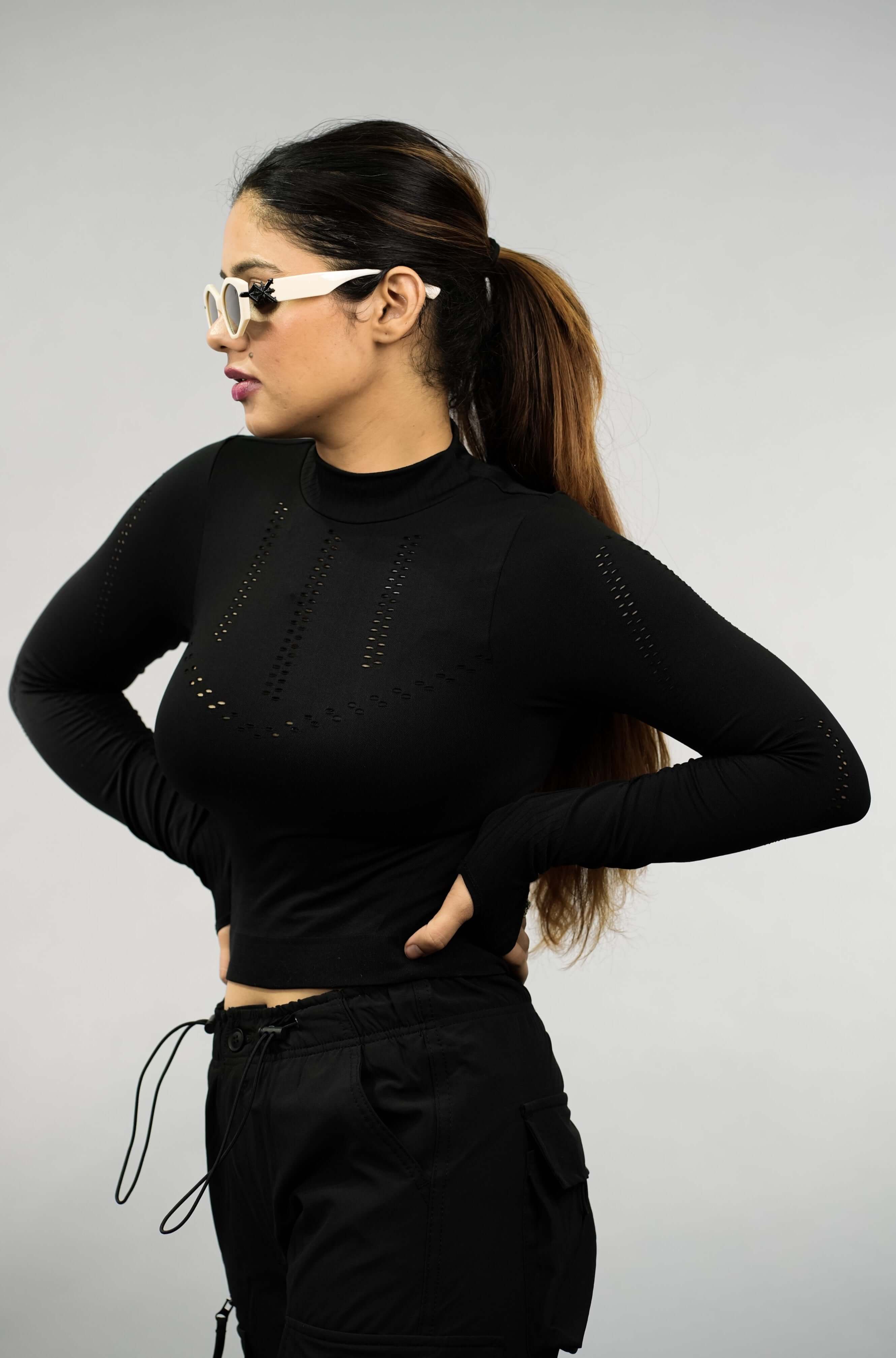 NYK Tech Fit Long Sleeve Training Top - Black