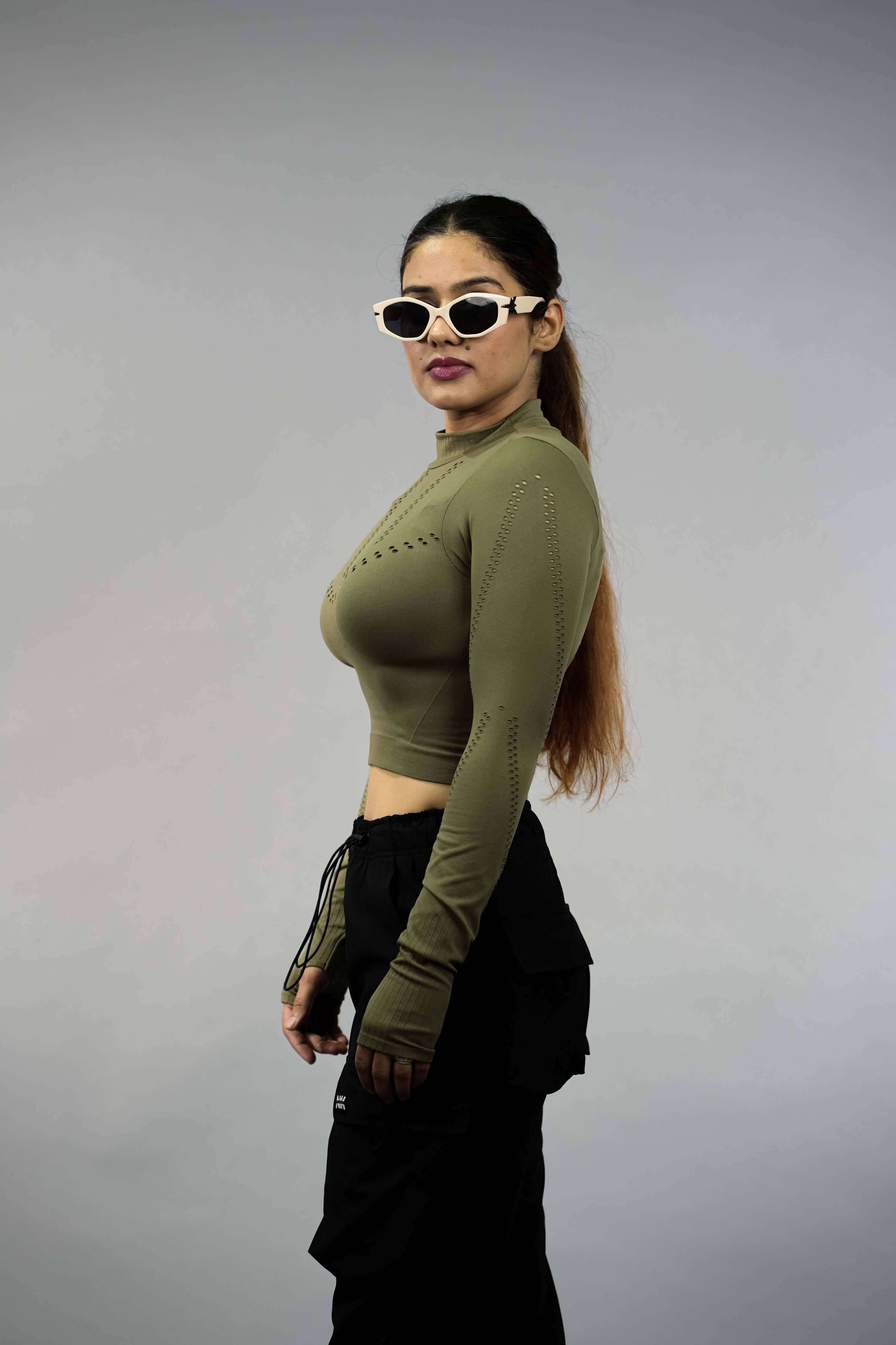 NYK Tech Fit Long Sleeve Training Top - Green