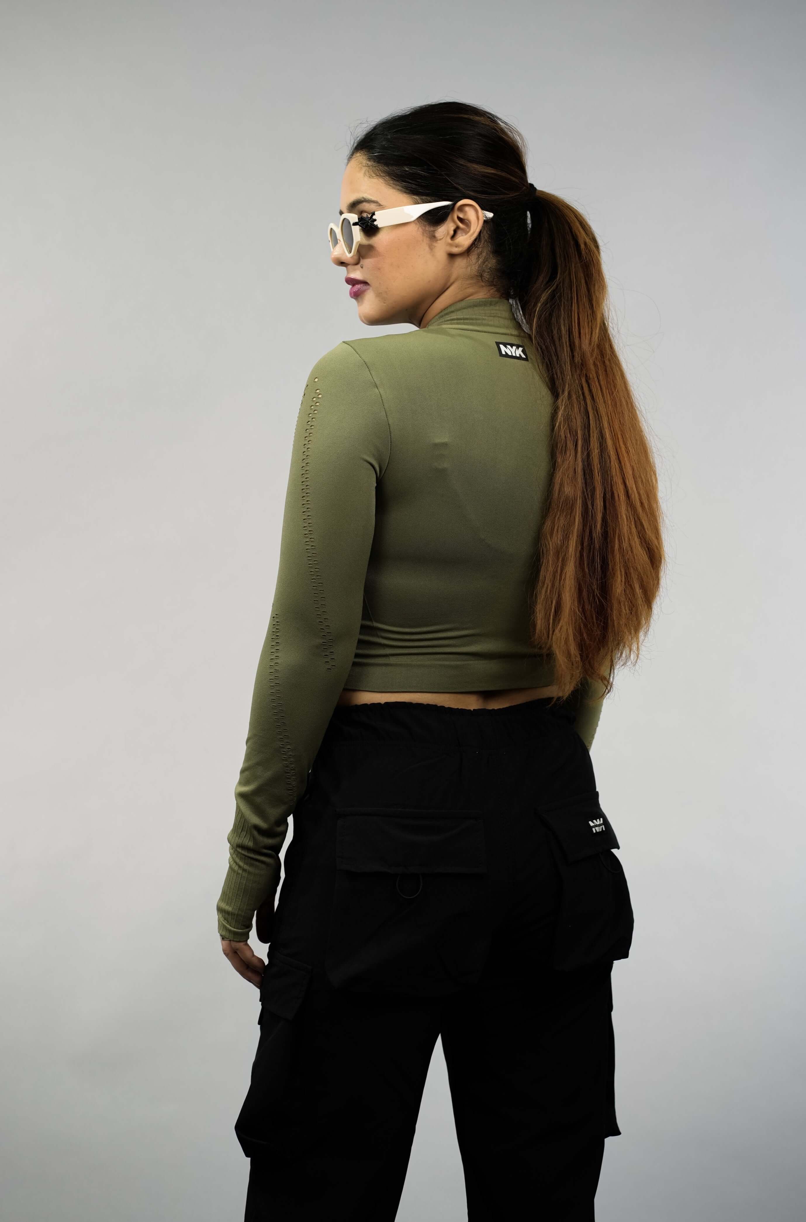 NYK Tech Fit Long Sleeve Training Top - Green