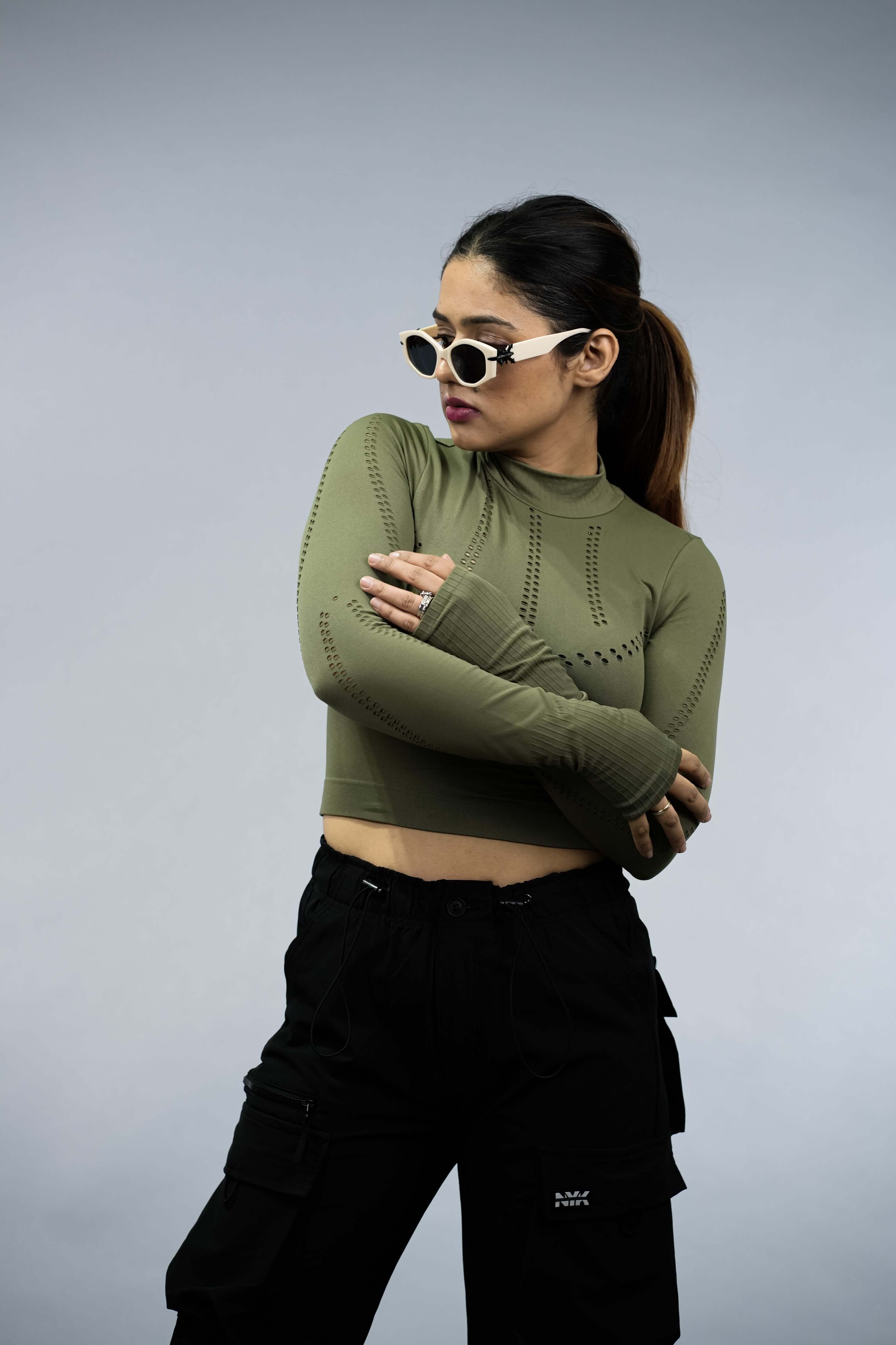 NYK Tech Fit Long Sleeve Training Top - Green