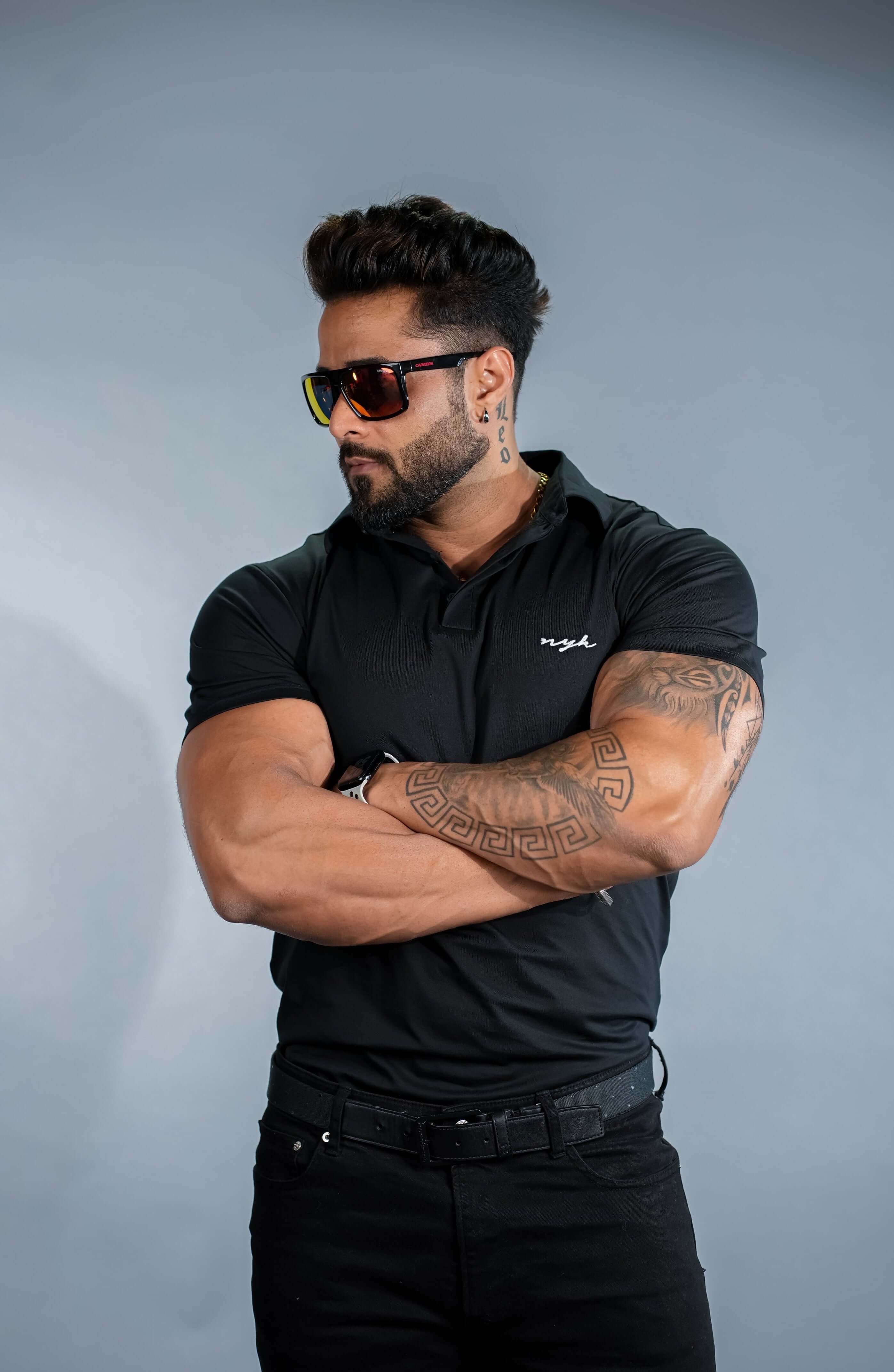 Black Solid Slim Fit Polo T-Shirt