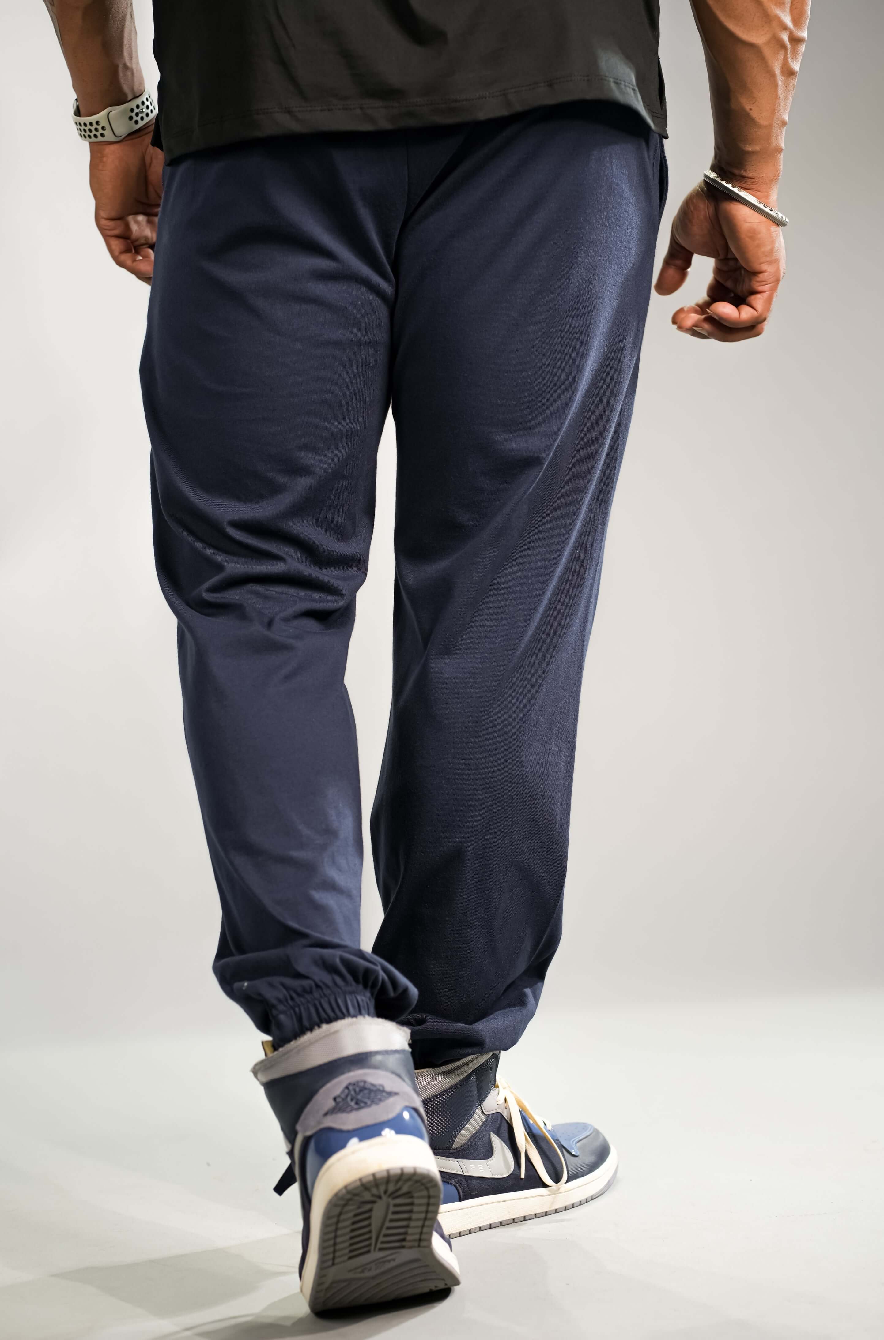 Sea Blue Printed Oversized Fit Jogger