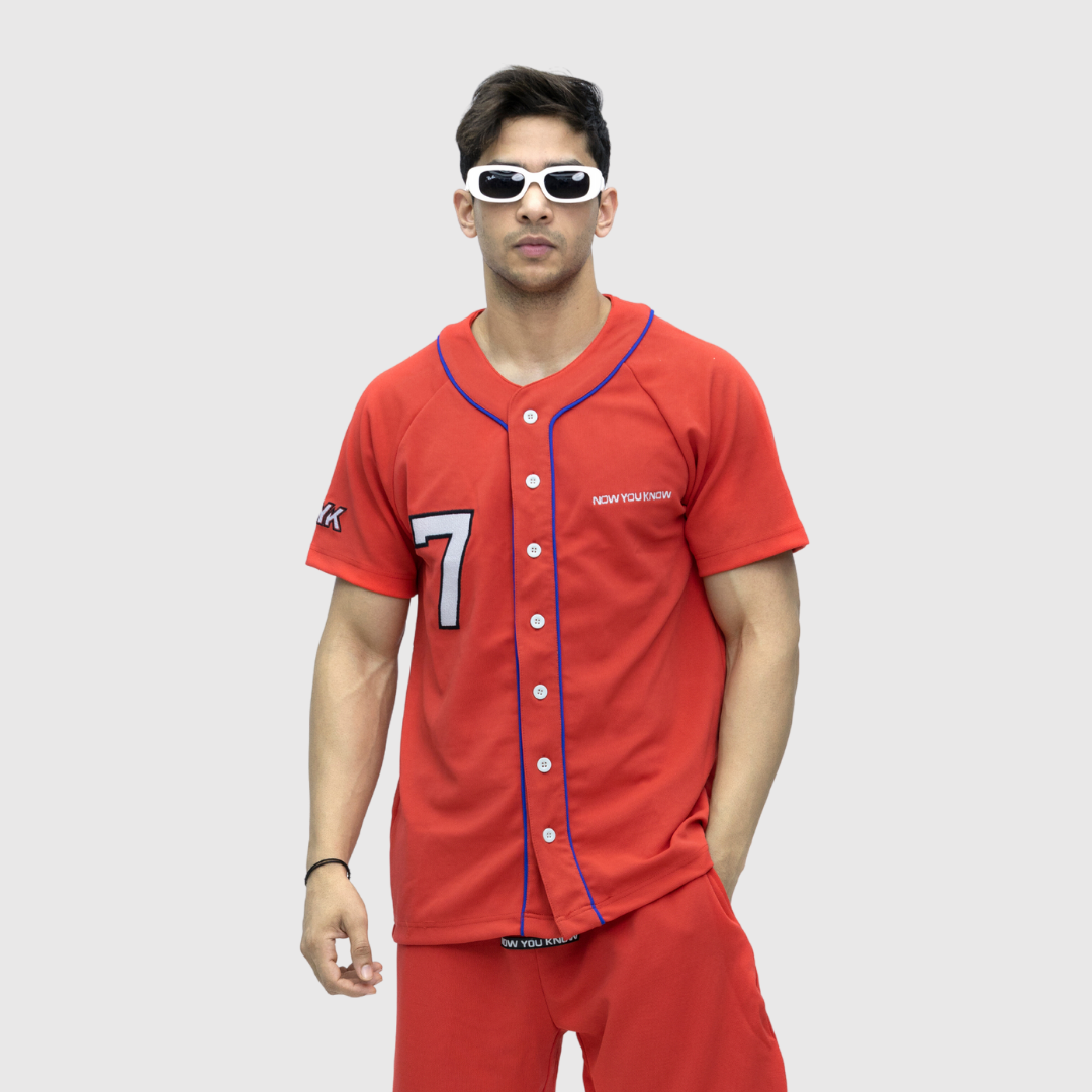 NYK Solid Button Baseball Shirt