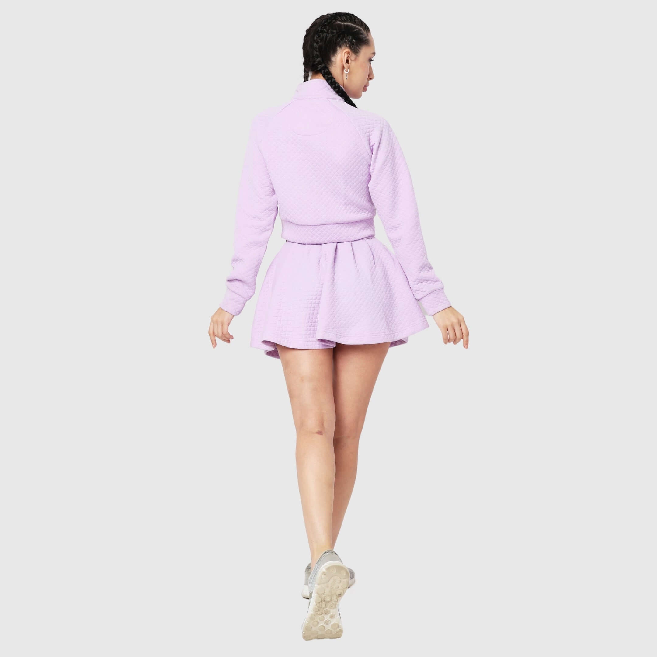 NYK Quilted Flared Tennis Skirt - Lavender