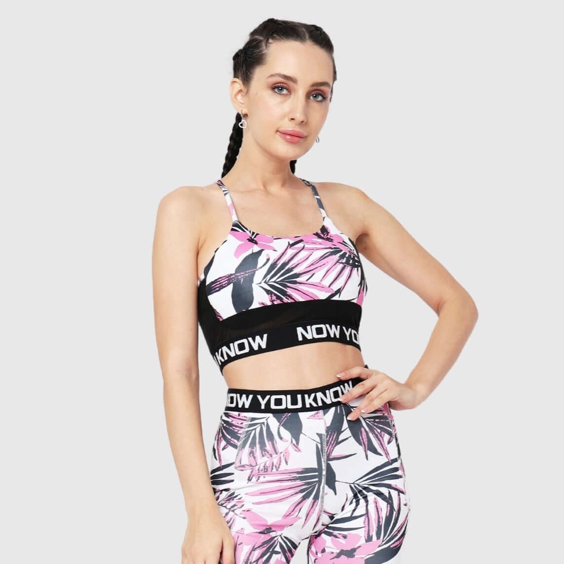 NYK Printed Low-Impact Mesh Sports Bra