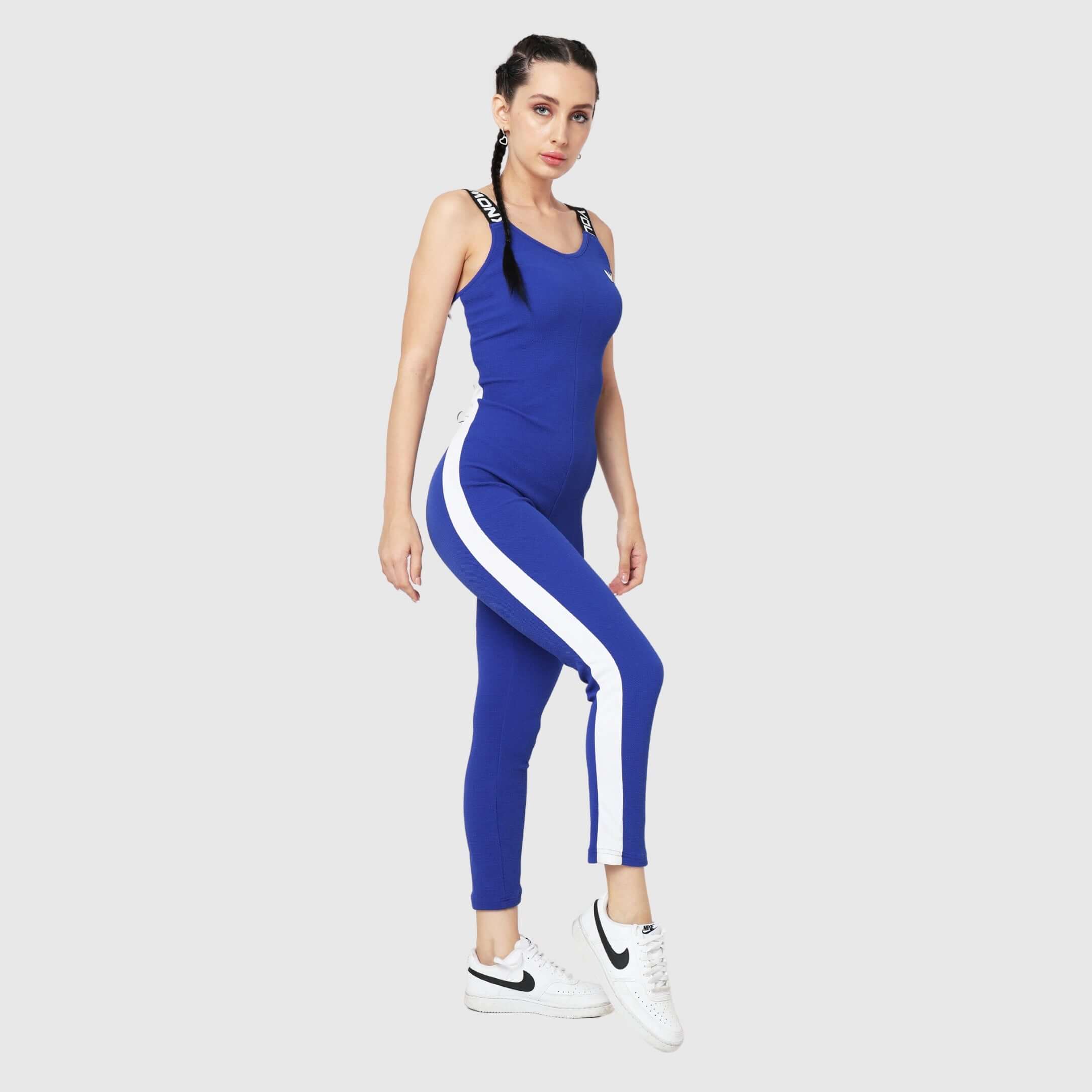 NYK Jacquard Training Jumpsuit - Royal Blue