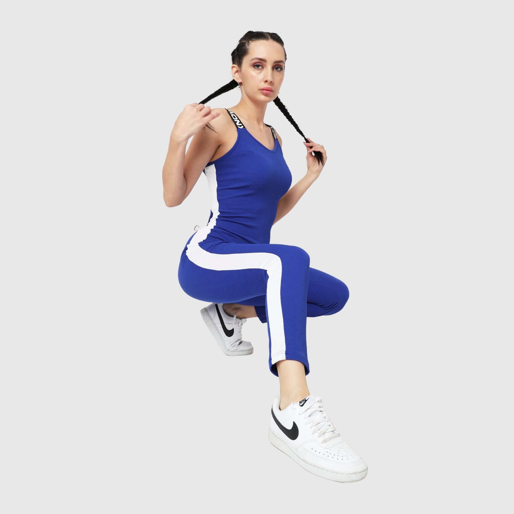 NYK Jacquard Training Jumpsuit - Royal Blue