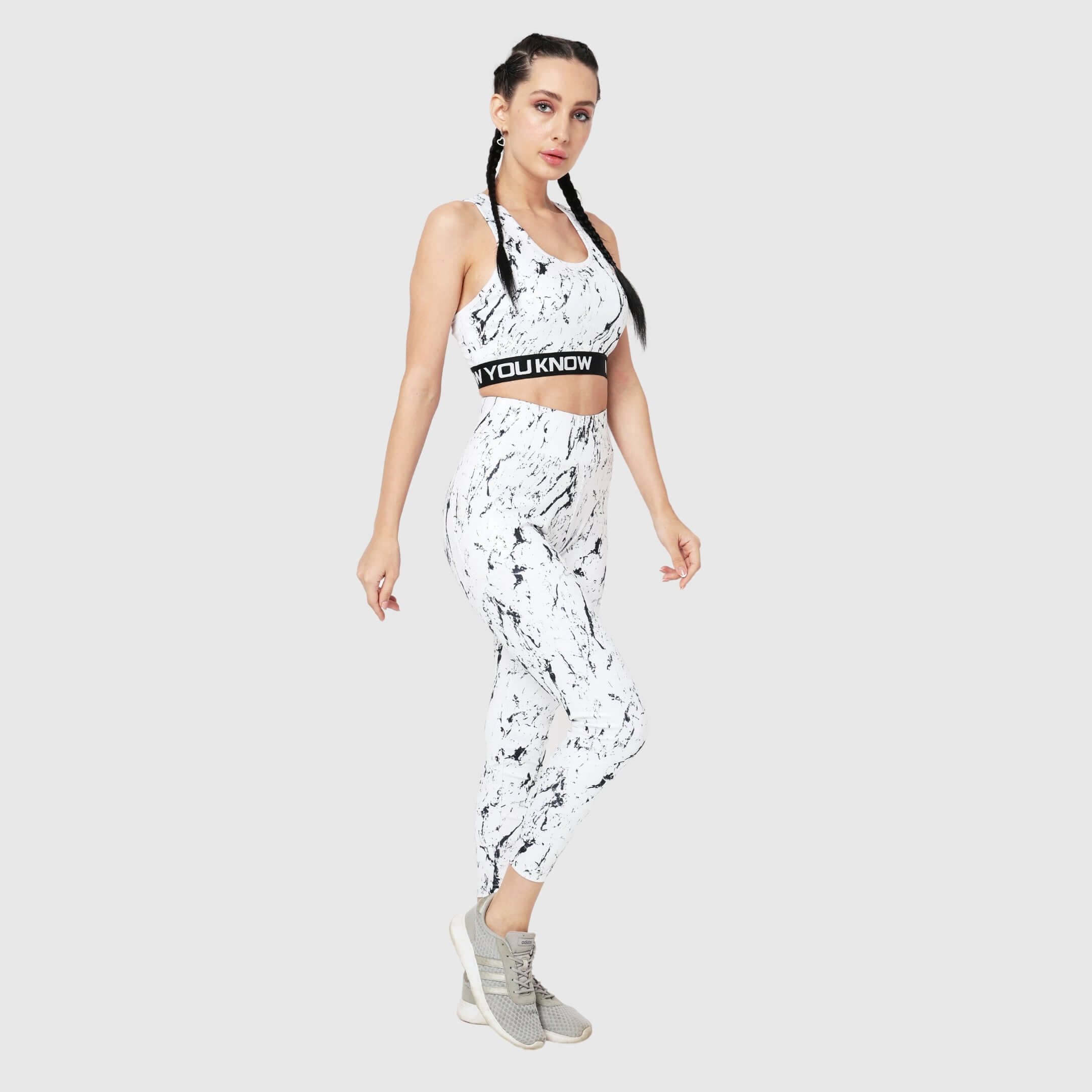 NYK Marble Print Belt Training Tights