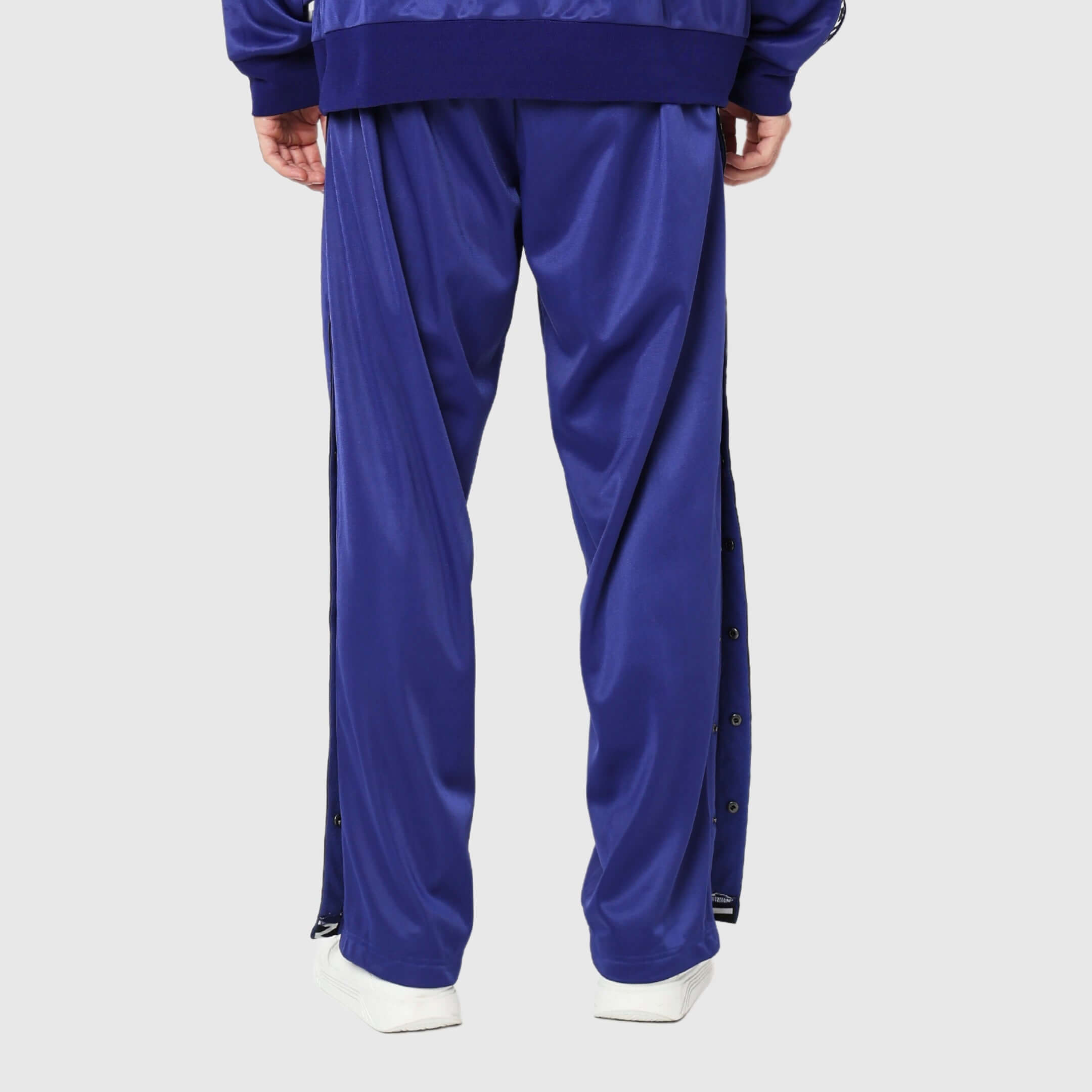 NYK Polyester Snap Button Track Pants - Blue