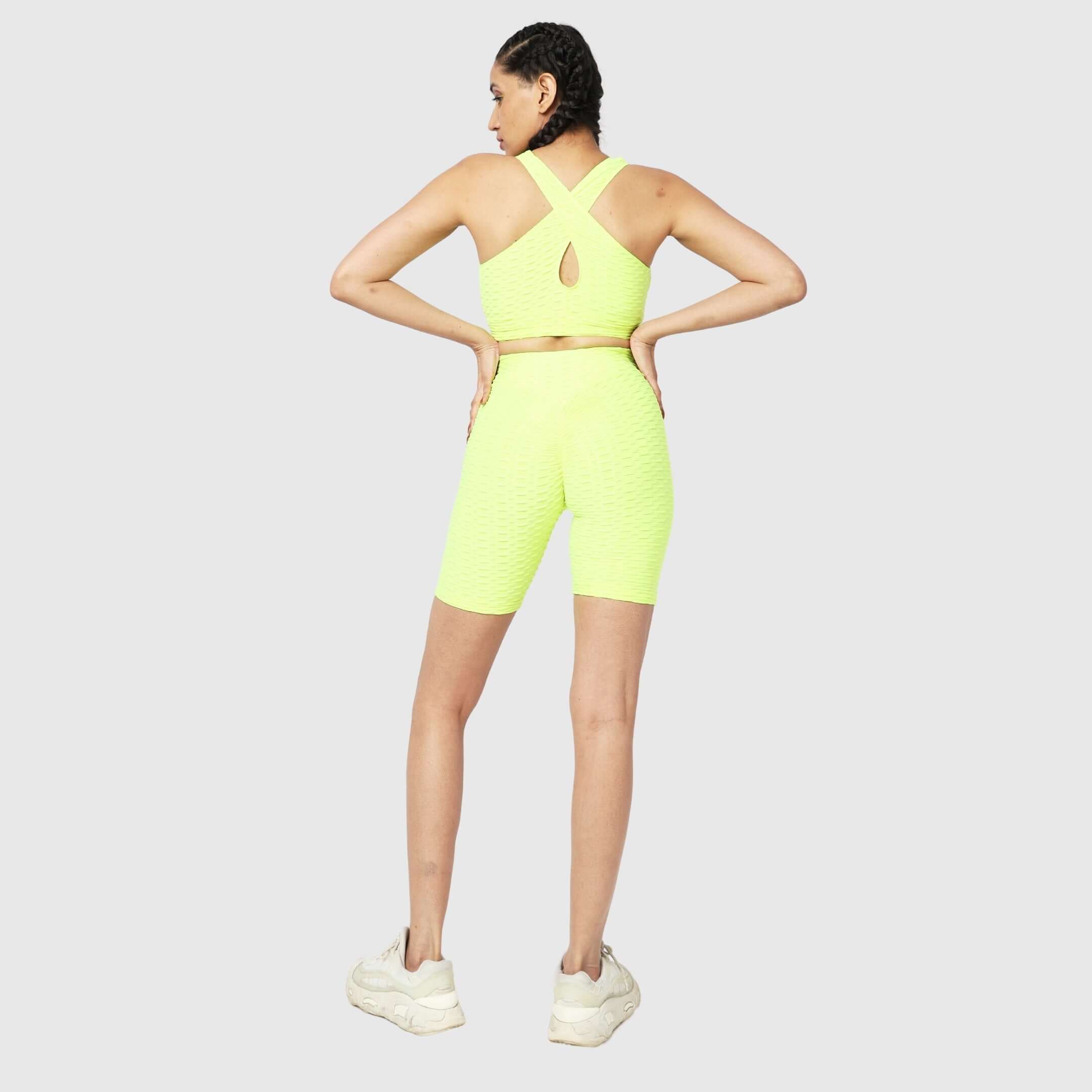 NYK Anti-Cellulite Push-Up Sports Tights - Neon Yellow