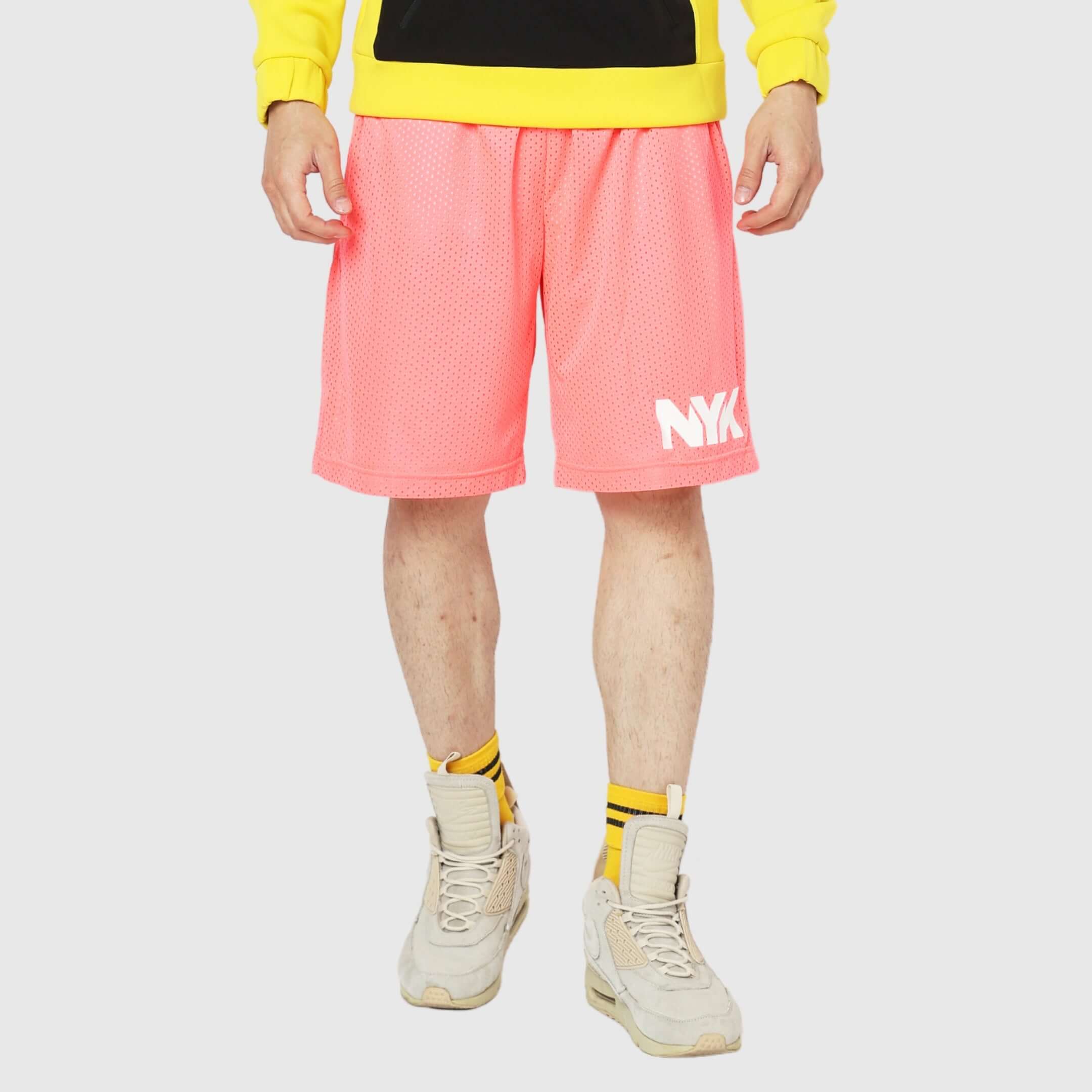Pink Solid Relaxed Fit Shorts