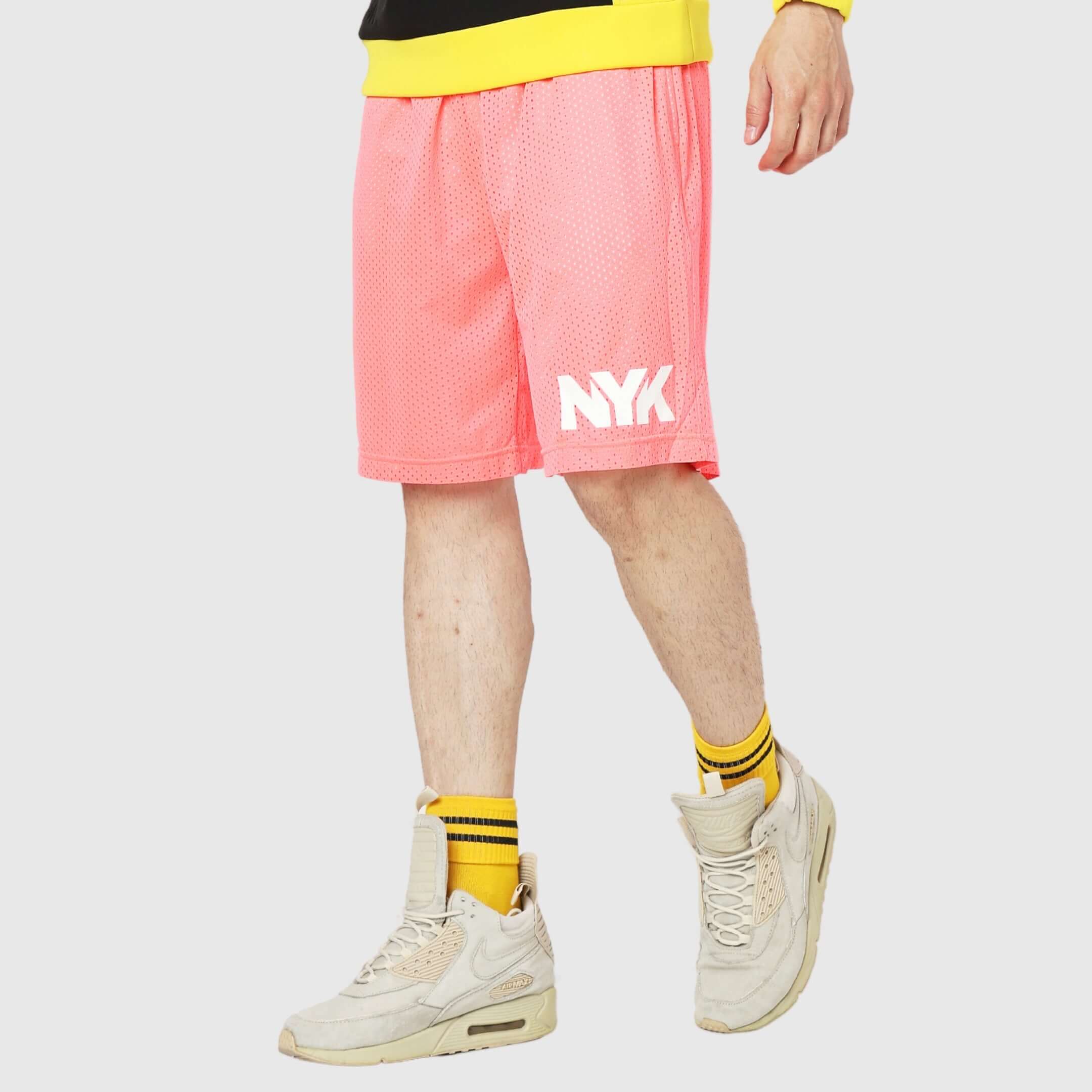 Pink Solid Relaxed Fit Shorts