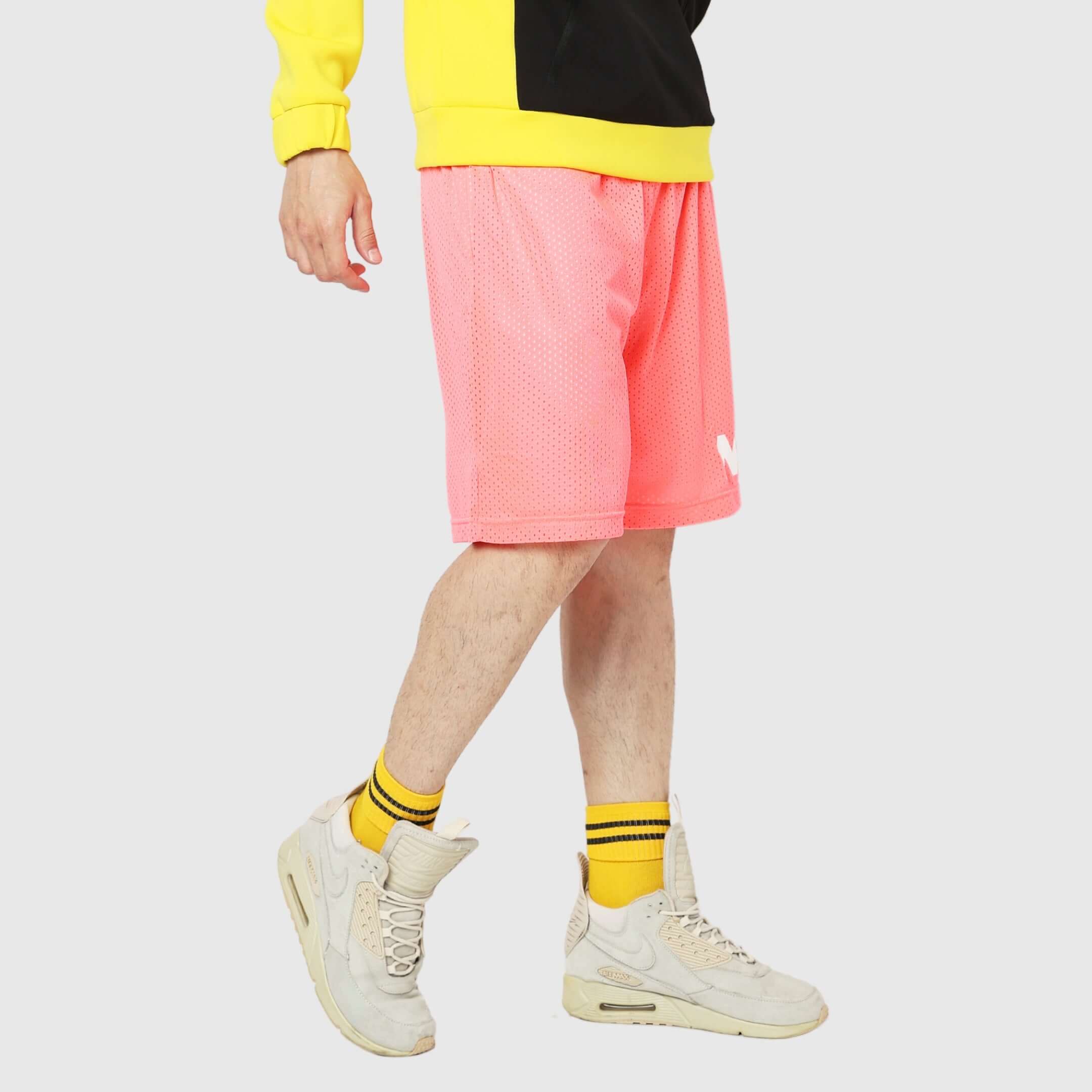 Pink Solid Relaxed Fit Shorts