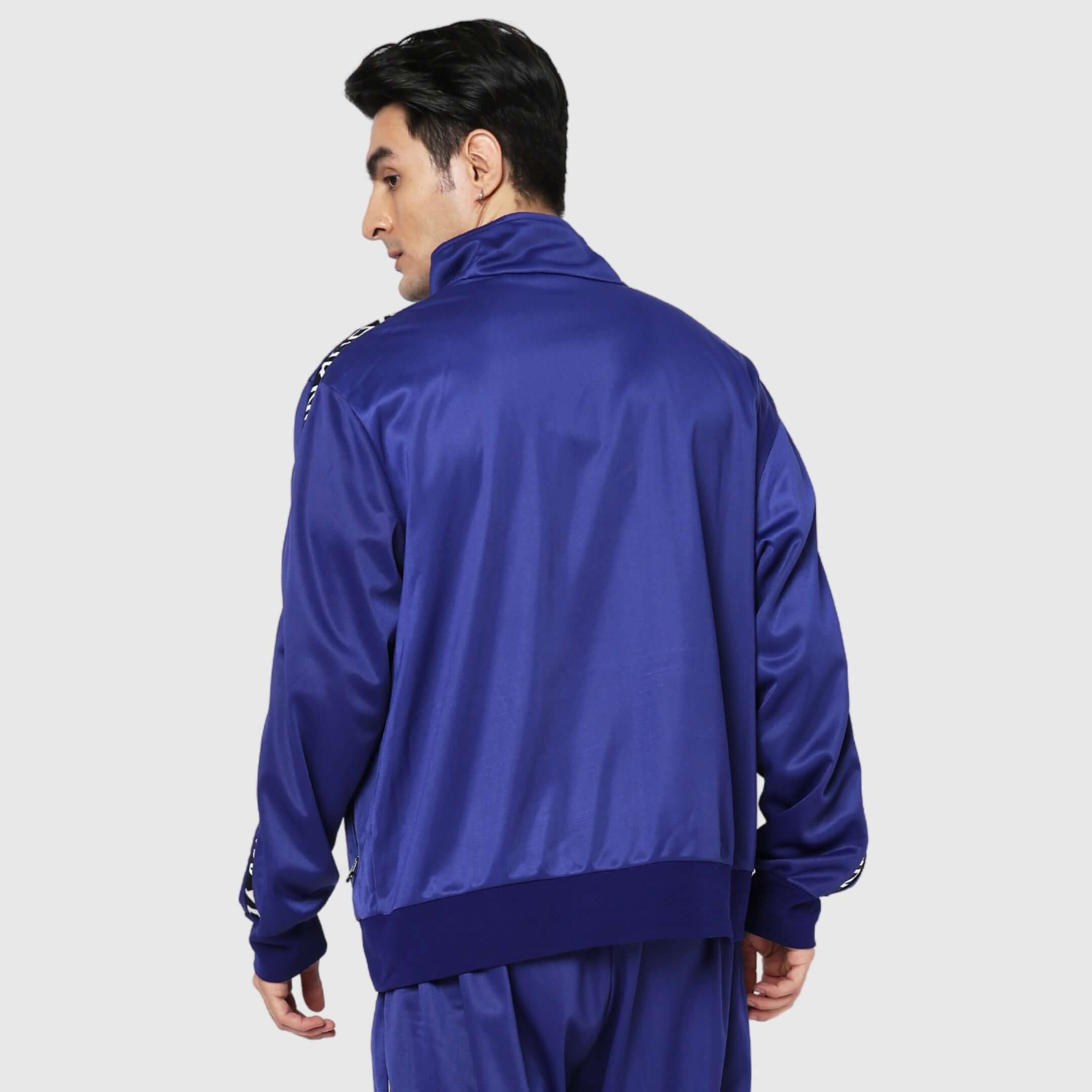 Royal Blue Solid Relaxed Fit Jacket